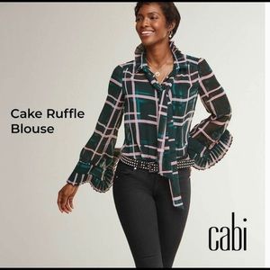 cabi Cake Ruffle Blouse - XL worn once